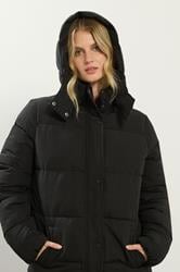 LTS Tall Black Padded Coat | Long Tall Sally 5