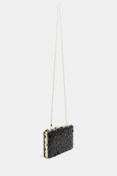 Black Mixed Sequin Clutch Bag | Yours Clothing 2