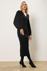 LTS Tall Women's Black Seam Front Midi Dress | Long Tall Sally 2