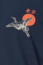 BadRhino Big & Tall Navy Blue Japanese Landscape Graphic T-Shirt | BadRhino 8
