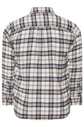 BadRhino Big & Tall Brown & Blue Brushed Checked Shirt | BadRhino 7