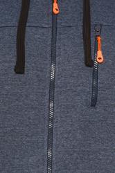D555 Big & Tall Navy Blue Marl Zip Through Hoodie | BadRhino 3