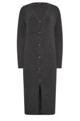 LTS Tall Women's Charcoal Grey Longline Button Cardigan | Long Tall Sally 7