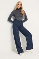 LTS Tall Womens Indigo Blue Wide Leg Jeans | Long Tall Sally 1