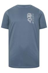 BadRhino Big & Tall Blue Extra Long Dragon Graphic T-Shirt