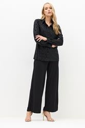 LTS Tall Black Sequin Embellished Shirt | Long Tall Sally 2