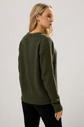 LTS Tall Khaki Green Knitted Button Cardigan | Long Tall Sally 3