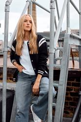 LTS Tall Black Varsity Bomber Jacket | Long Tall Sally 1