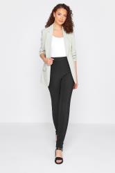 LTS Tall Women's Black Stretch Ribbed Slim Leg Trousers | Long Tall Sally 2