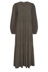 LTS Tall Womens Brown Acid Wash Tiered Maxi Dress | Long Tall Sally  6