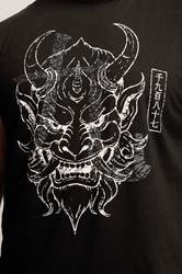 BadRhino Big & Tall Black Japanese Demon Graphic Vest Top | BadRhino 4