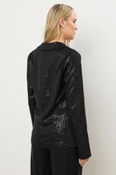 LTS Tall Black Embellished Tailored Blazer | Long Tall Sally 3