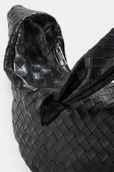 Black Knot Detail Woven Shoulder Bag | Yours Clothing 5