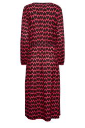 LTS Tall Red & Black Heart Print Midi Wrap Dress | Long Tall Sally 7
