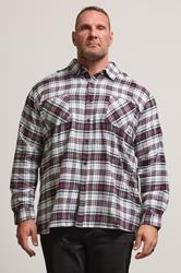 BadRhino Big & Tall Black Check Print Long Sleeve Flannel Shirt | BadRhino 1