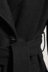 LTS Tall Black Formal Wrap Belted Midi Coat | Long Tall Sally 4