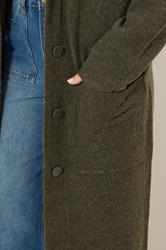 LTS Tall Women's Khaki Green Knitted Maxi Cardigan | Long Tall Sally 5