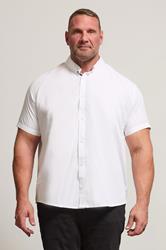 BadRhino Big & Tall White Poplin Short Sleeve Shirt | BadRhino 1
