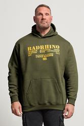 BadRhino Big & Tall Khaki Green Military Print Hoodie | BadRhino 2