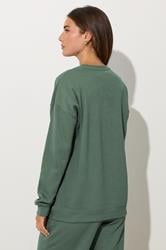 LTS Tall Khaki Green Crew Neck Sweatshirt | Long Tall Sally 3