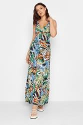 LTS Tall Green Palm Leaf Print Maxi Dress | Long Tall Sally