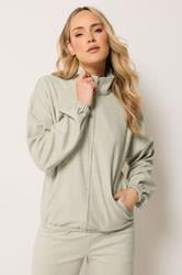 LTS PREMIUM Tall Women's Natural Brown Funnel Neck Jacket | Long Tall Sally 3