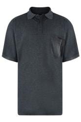 KAM Charcoal Grey Pocket Polo Shirt | BadRhino 1