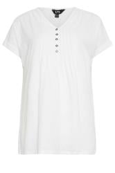 LTS 2 PACK Tall Women's Black & White Cotton Henley T-Shirts | Long Tall Sally 9