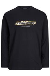 JACK & JONES Big & Tall Black Graphic Print T-Shirt | BadRhino 2