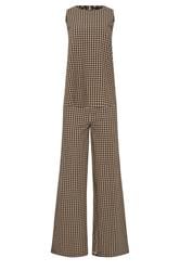 LTS Tall Women's Set Brown Gingham Print Vest Top & Trousers | Long Tall Sally 8