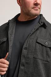 BadRhino Big & Tall Charcoal Grey Premium Button Down Shacket | BadRhino 4