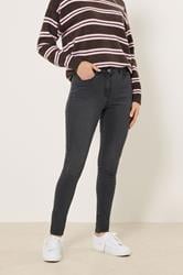 LTS Tall Women's Black Washed AVA Skinny Jeans | Long Tall Sally 1