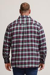 BadRhino Big & Tall Red Check Print Long Sleeve Flannel Shirt | BadRhino 3