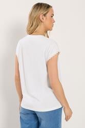 LTS Tall Women's White Swirl Hem Cotton T-Shirt | Long Tall Sally 4