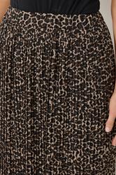 LTS Tall Women's Brown Leopard Print Pleated Maxi Skirt | Long Tall Sally 4