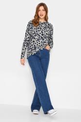 LTS Tall Grey Leopard Print T-Shirt | Long Tall Sally 2