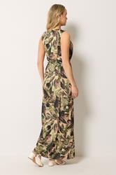 LTS Tall Women's Green Tropical Tie Waist Maxi Dress | Long Tall Sally 2