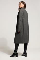 LTS Tall Charcoal Grey Formal Midi City Coat | Long Tall Sally 4