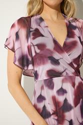 LTS Tall Women's Pink Floral Mesh Wrap Maxi Dress | Long Tall Sally 4