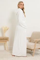 LTS Tall White Super Soft Fleece Maxi Dressing Gown | Long Tall Sally 3