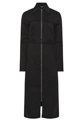 LTS Tall Women's Black Zip Through Denim Midi Dress | Long Tall Sally 1