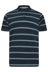 BadRhino Big & Tall Navy Blue Stripe Polo Shirt | BadRhino 3