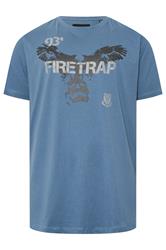 FIRETRAP Big & Tall Blue Hawke Print T-Shirt | BadRhino 1