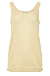 LTS PREMIUM Tall Yellow Linen Knitted Vest Top