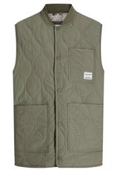 JACK & JONES Big & Tall Olive Green Liner Vest | BadRhino 1