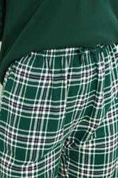 LTS Tall Green Cotton Check Pyjama Bottoms | Long Tall Sally 4