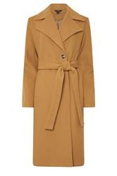 LTS Tall Beige Brown Formal Wrap Belted Midi Coat | Long Tall Sally 5