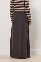 LTS Tall Chocolate Brown Acid Wash Side Split Maxi Skirt | Long Tall Sally 4