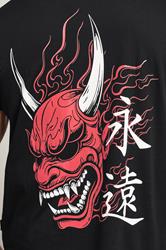 BadRhino Big & Tall Black Japanese Graphic T-Shirt | BadRhino 4