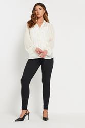 LTS Tall Women's Ivory White Metallic Dash Blouse | Long Tall Sally 3